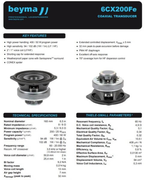 beyma 5cx200fe