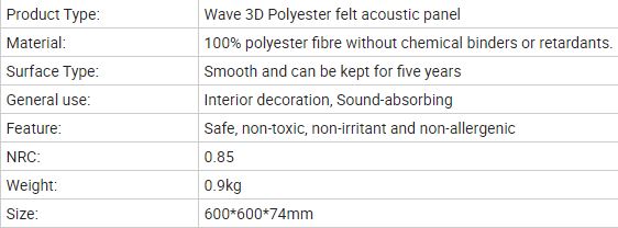 3d Polyester Akustik Panel Spc